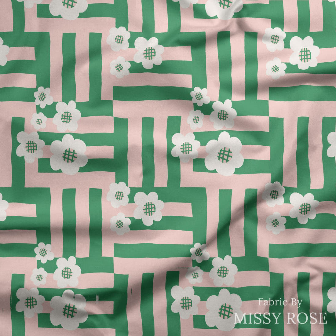 Kristina Forrest 155 draped fabric mockup - custom printed fabric by the metre | Fabric by Missy Rose