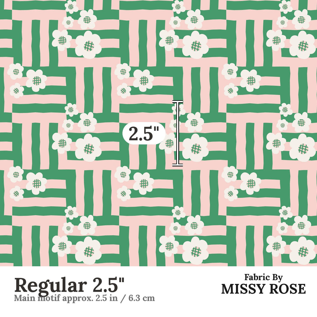 Kristina Forrest 155 Regular 2.5 inch print scale guide | Fabric by Missy Rose