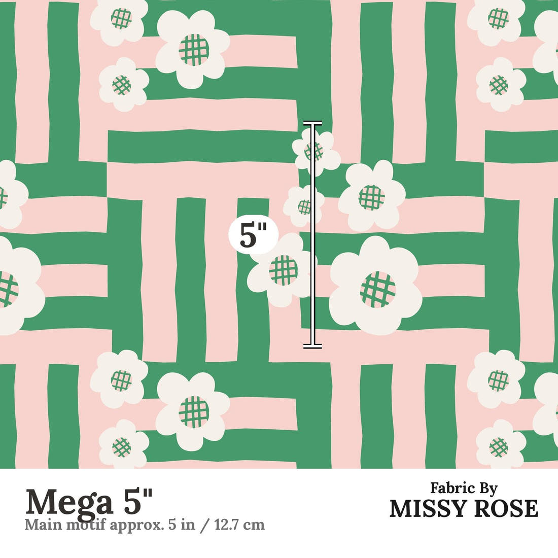 Kristina Forrest 155 Mega 5 inch print scale guide | Fabric by Missy Rose