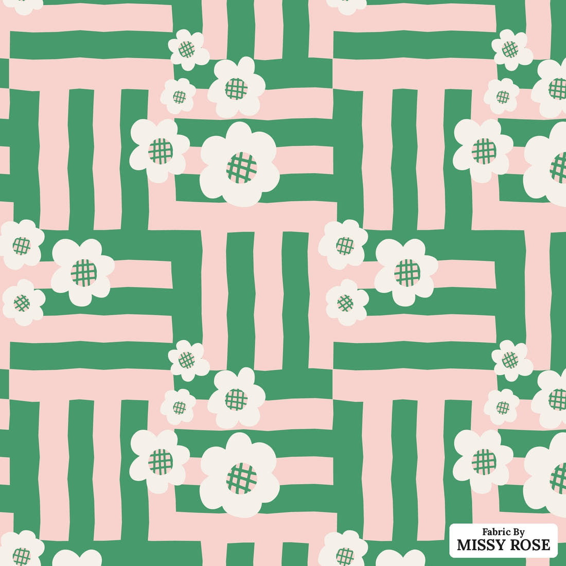 Kristina Forrest 155 - flat view of the print, zoom in for detail | Fabric by Missy Rose