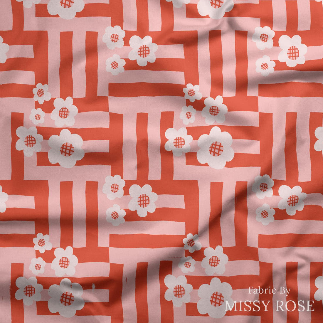 Kristina Forrest 156 draped fabric mockup - custom printed fabric by the metre | Fabric by Missy Rose
