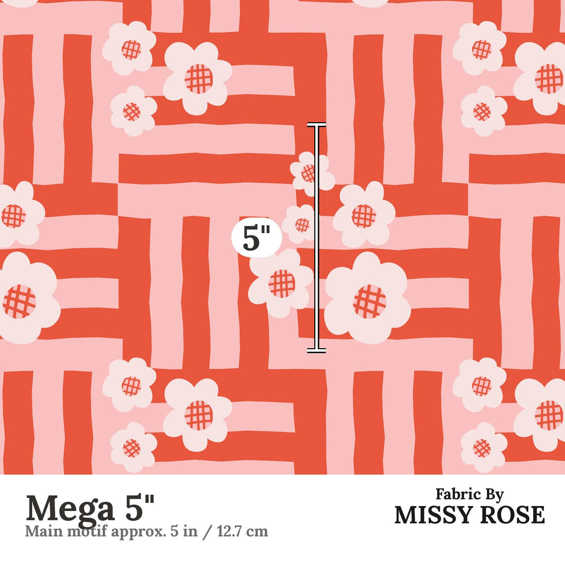 Kristina Forrest 156 Mega 5 inch print scale guide | Fabric by Missy Rose