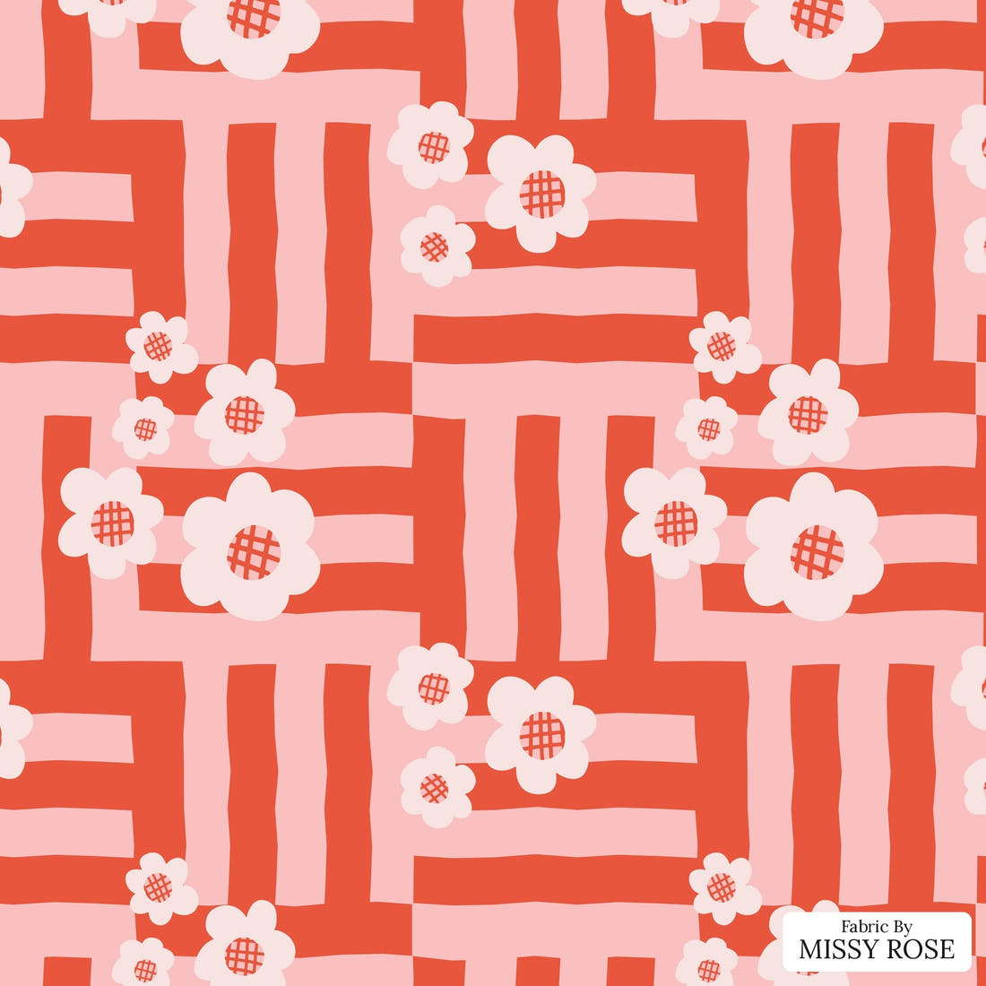Kristina Forrest 156 - flat view of the print, zoom in for detail | Fabric by Missy Rose