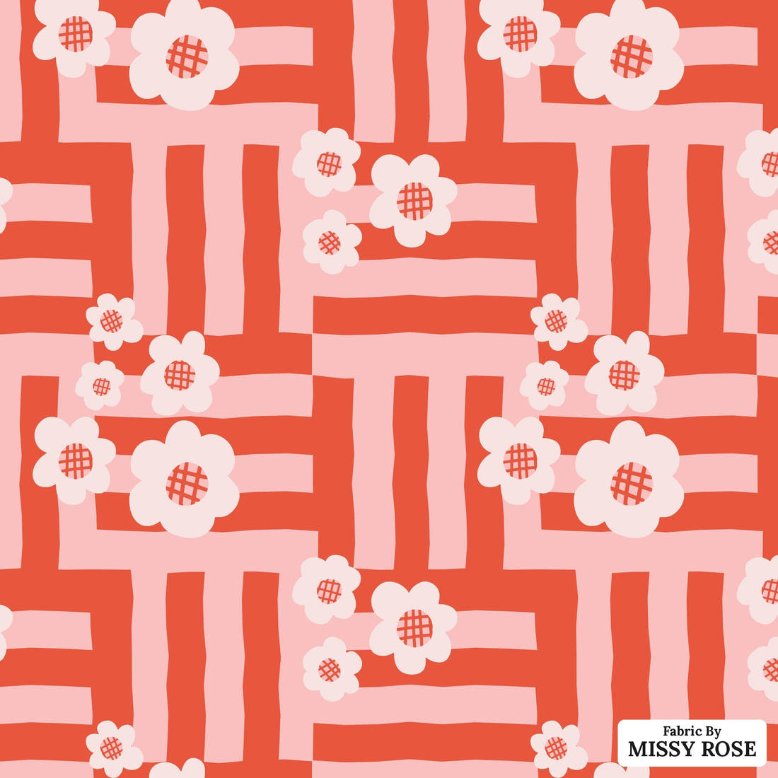 Kristina Forrest 156 - flat view of the print, zoom in for detail | Fabric by Missy Rose