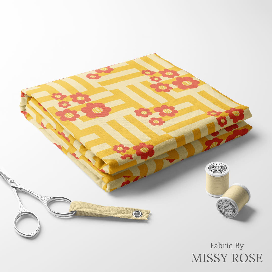 Kristina Forrest 157 folded fabric stack with matching thread - pre-order fabric Australia | Fabric by Missy Rose