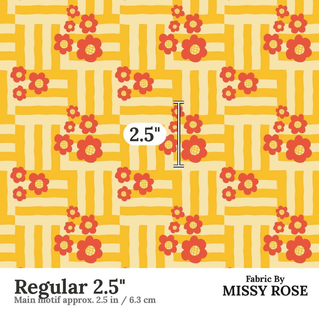 Kristina Forrest 157 Regular 2.5 inch print scale guide | Fabric by Missy Rose