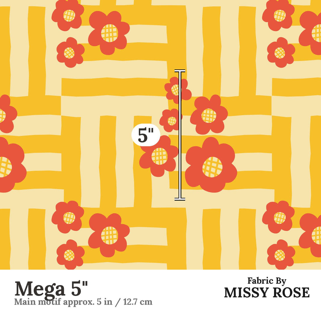 Kristina Forrest 157 Mega 5 inch print scale guide | Fabric by Missy Rose