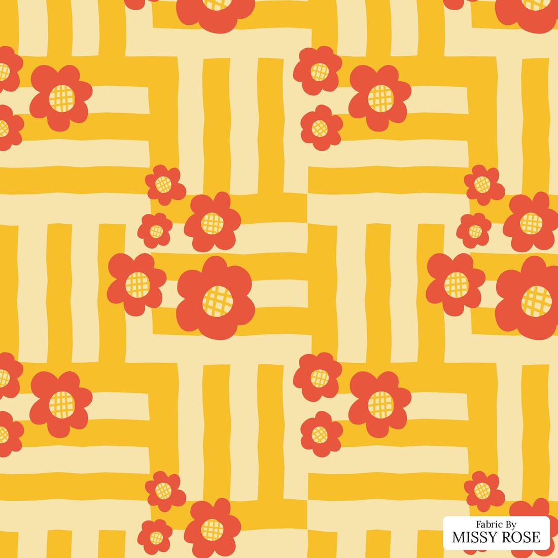 Kristina Forrest 157 - flat view of the print, zoom in for detail | Fabric by Missy Rose