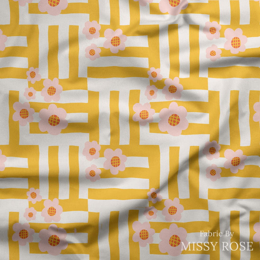 Kristina Forrest 158 draped fabric mockup - custom printed fabric by the metre | Fabric by Missy Rose