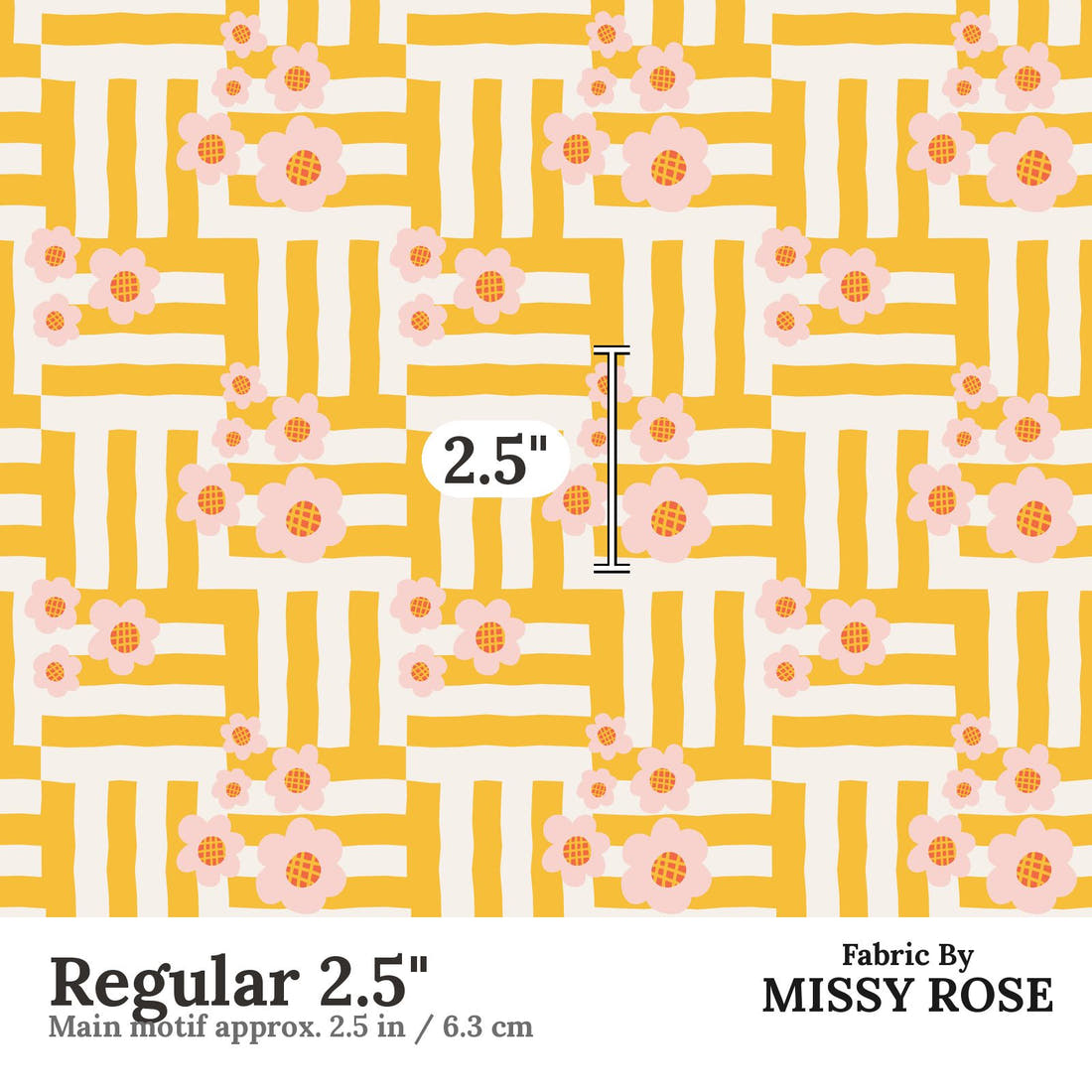 Kristina Forrest 158 Regular 2.5 inch print scale guide | Fabric by Missy Rose