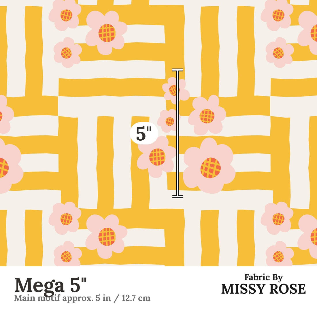 Kristina Forrest 158 Mega 5 inch print scale guide | Fabric by Missy Rose