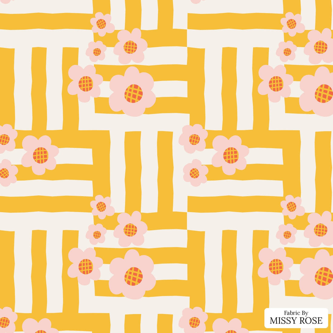 Kristina Forrest 158 - flat view of the print, zoom in for detail | Fabric by Missy Rose