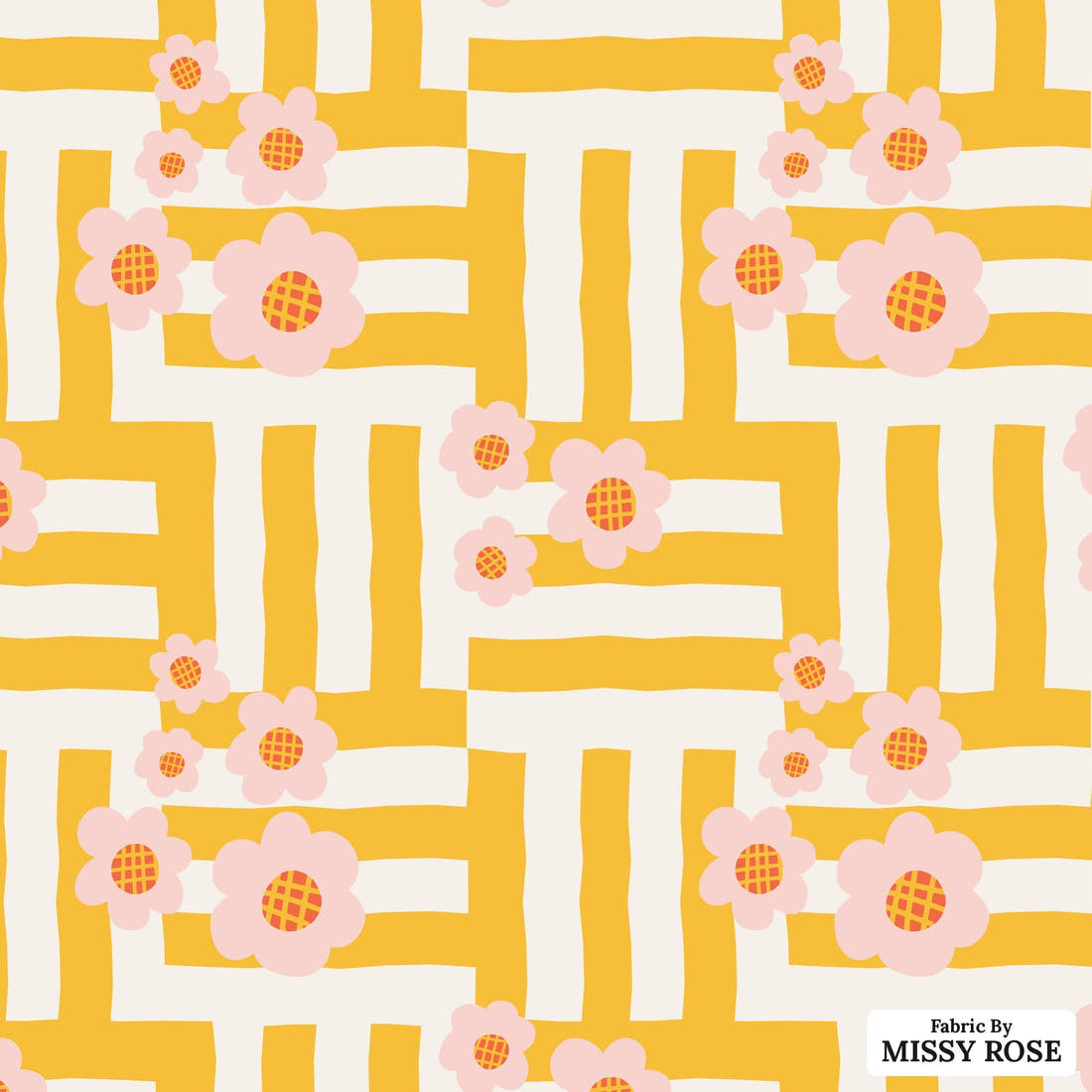 Kristina Forrest 158 - flat view of the print, zoom in for detail | Fabric by Missy Rose