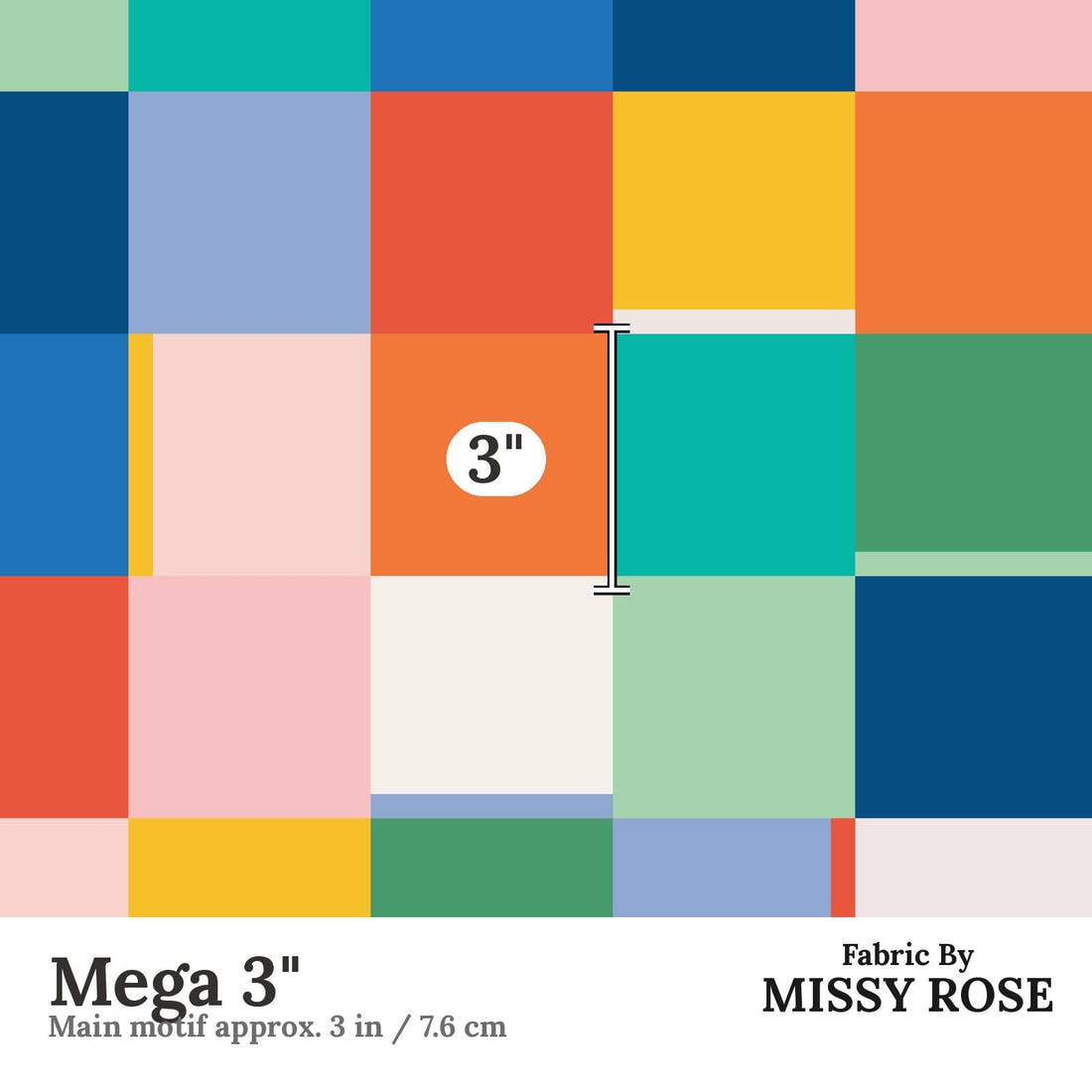 Kristina Forrest 159 Mega 3 inch print scale guide | Fabric by Missy Rose