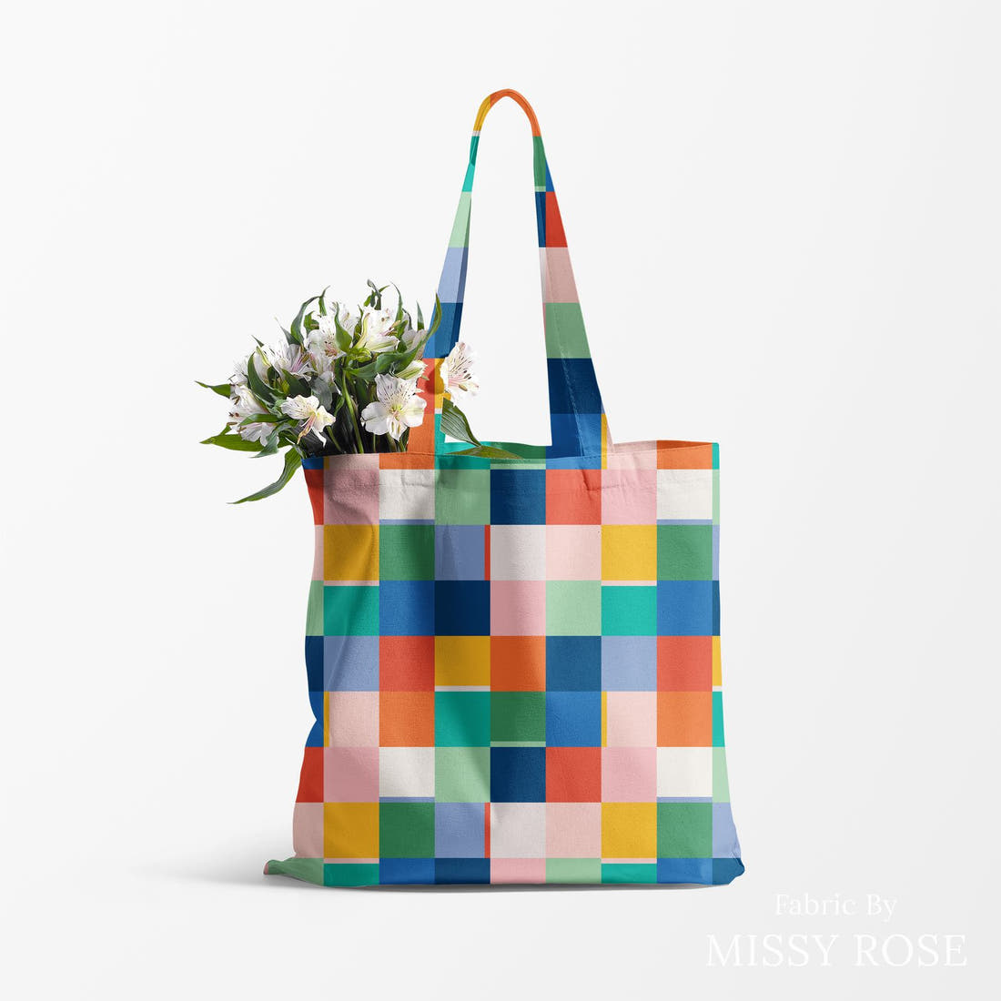 Kristina Forrest 159 made up as a tote bag - see how the print looks made up | Fabric by Missy Rose