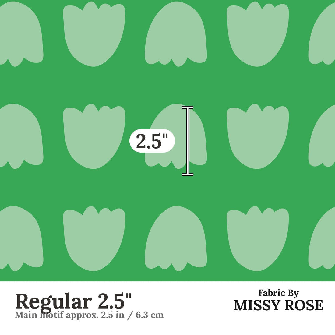 Kristina Forrest 16 Regular 2.5 inch print scale guide | Fabric by Missy Rose