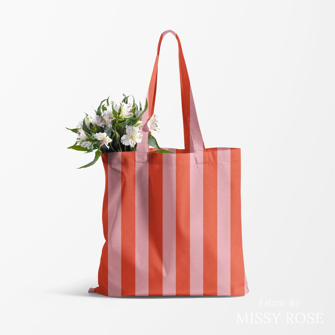 Kristina Forrest 160 made up as a tote bag - see how the print looks made up | Fabric by Missy Rose