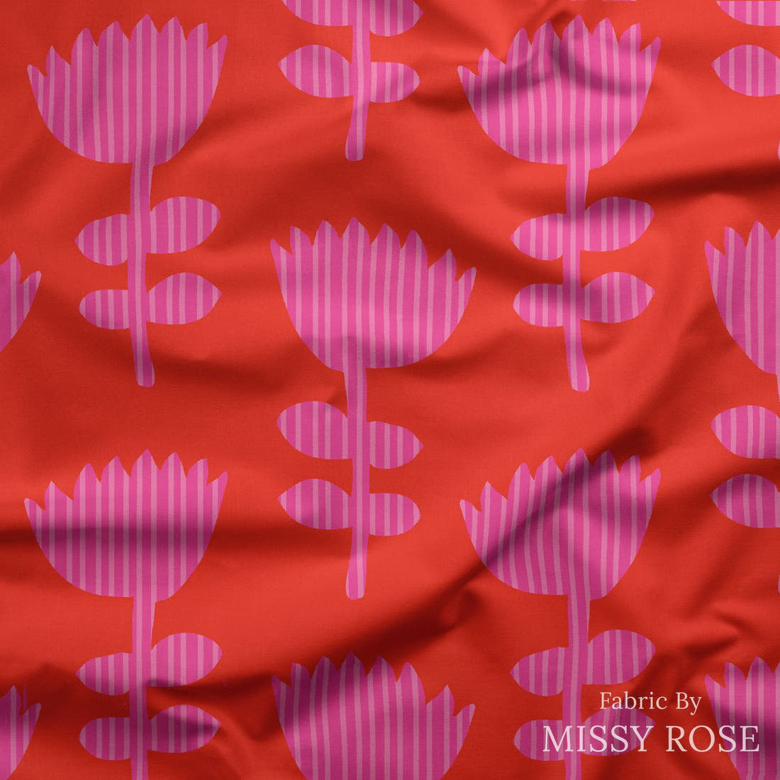 Kristina Forrest 161 draped fabric mockup - custom printed fabric by the metre | Fabric by Missy Rose