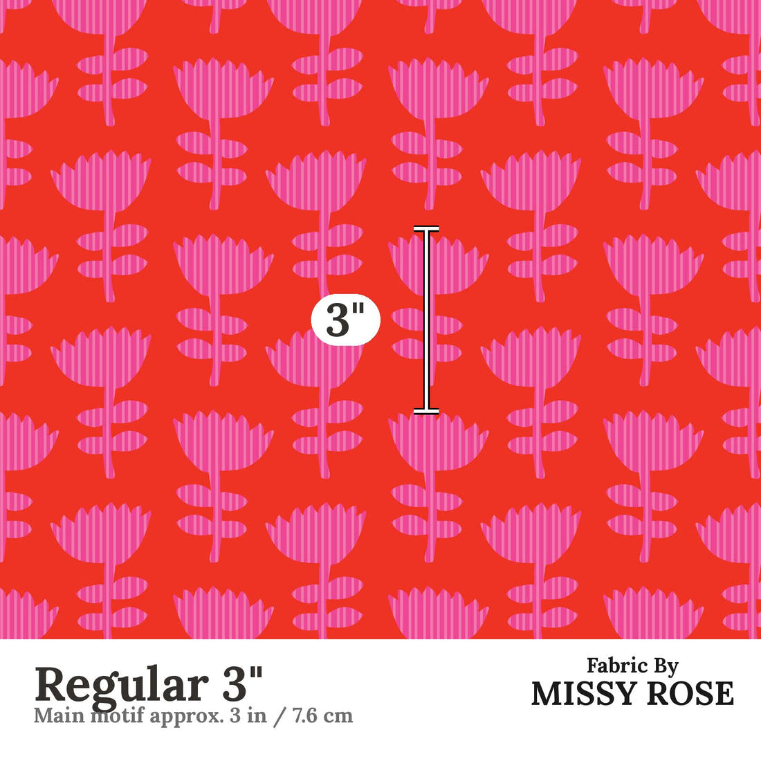Kristina Forrest 161 Regular 3 inch print scale guide | Fabric by Missy Rose
