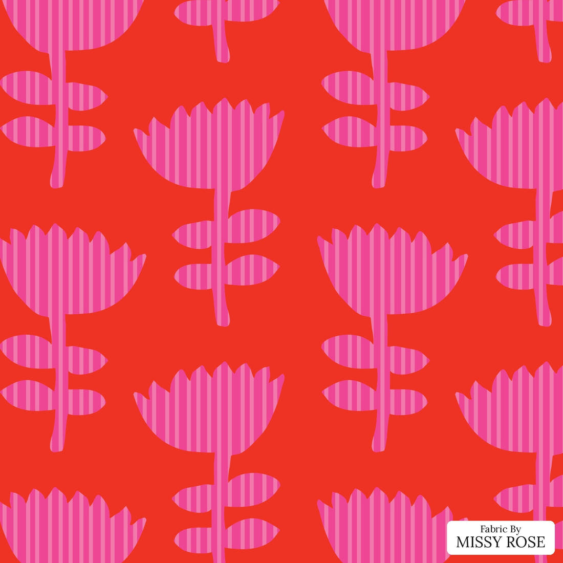 Kristina Forrest 161 - flat view of the print, zoom in for detail | Fabric by Missy Rose