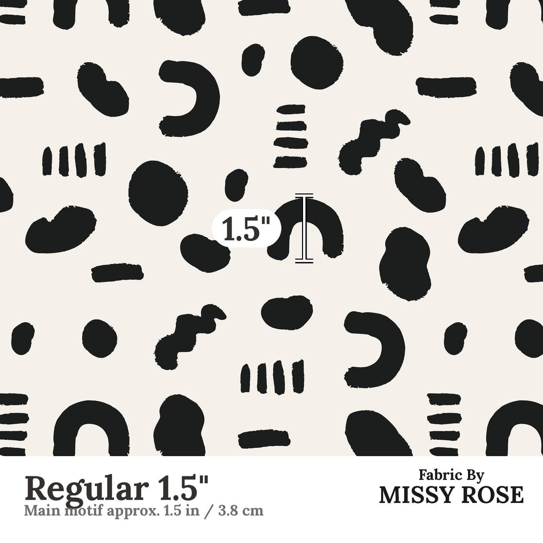 Kristina Forrest 162 Regular 1.5 inch print scale guide | Fabric by Missy Rose