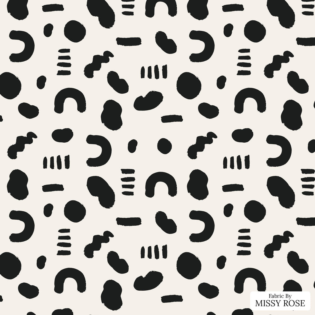 Kristina Forrest 162 - flat view of the print, zoom in for detail | Fabric by Missy Rose