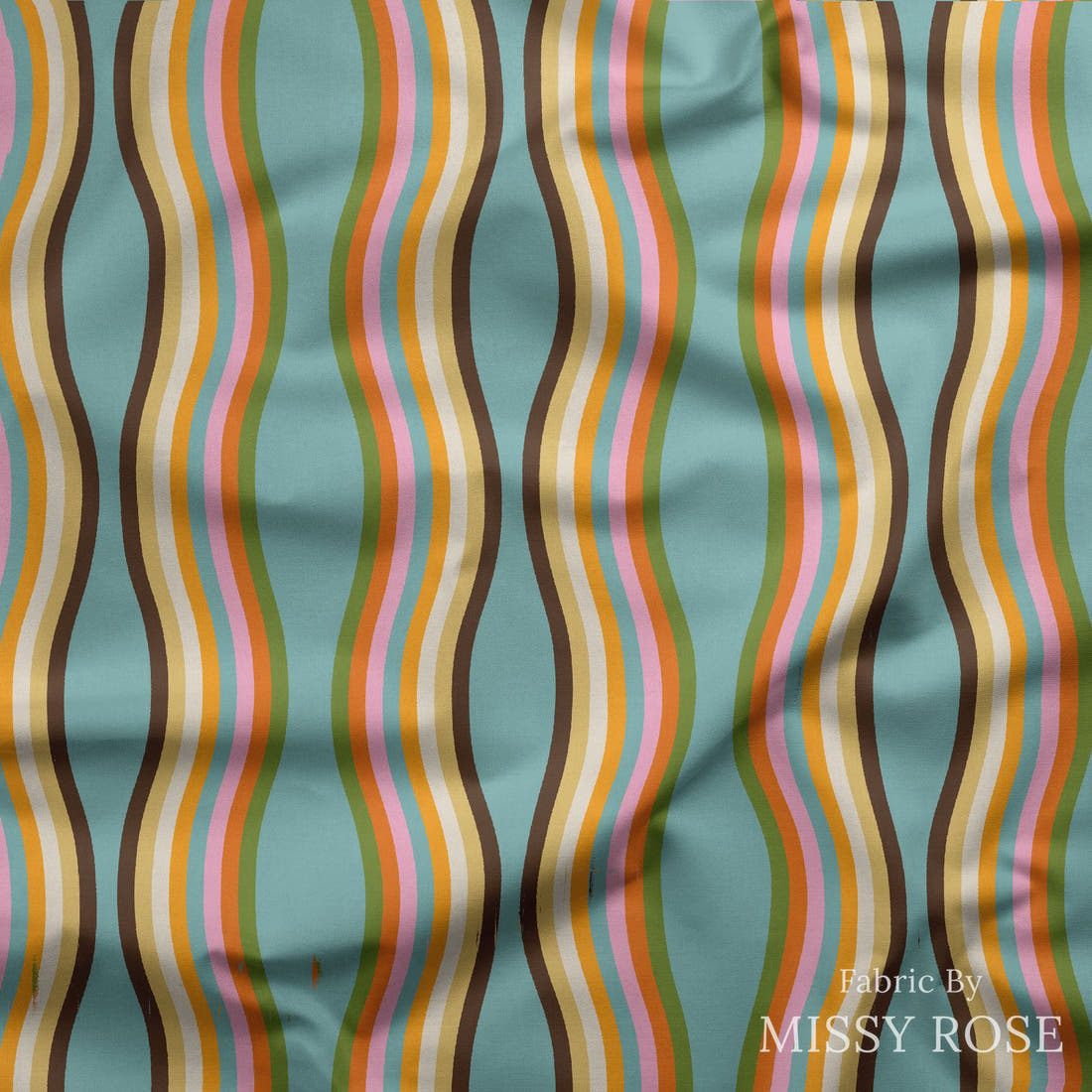 Kristina Forrest 163 draped fabric mockup - custom printed fabric by the metre | Fabric by Missy Rose