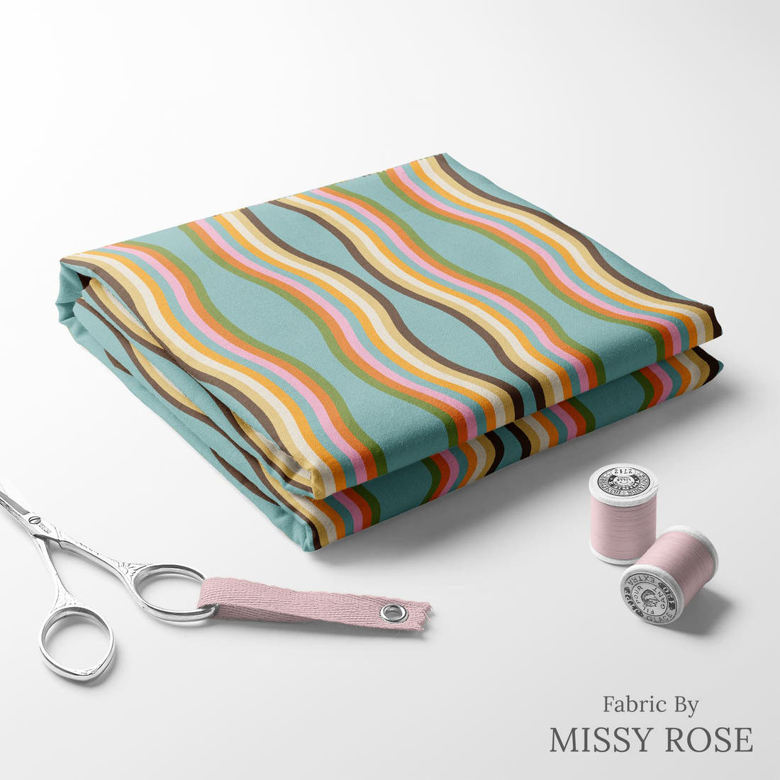 Kristina Forrest 163 folded fabric stack with matching thread - pre-order fabric Australia | Fabric by Missy Rose