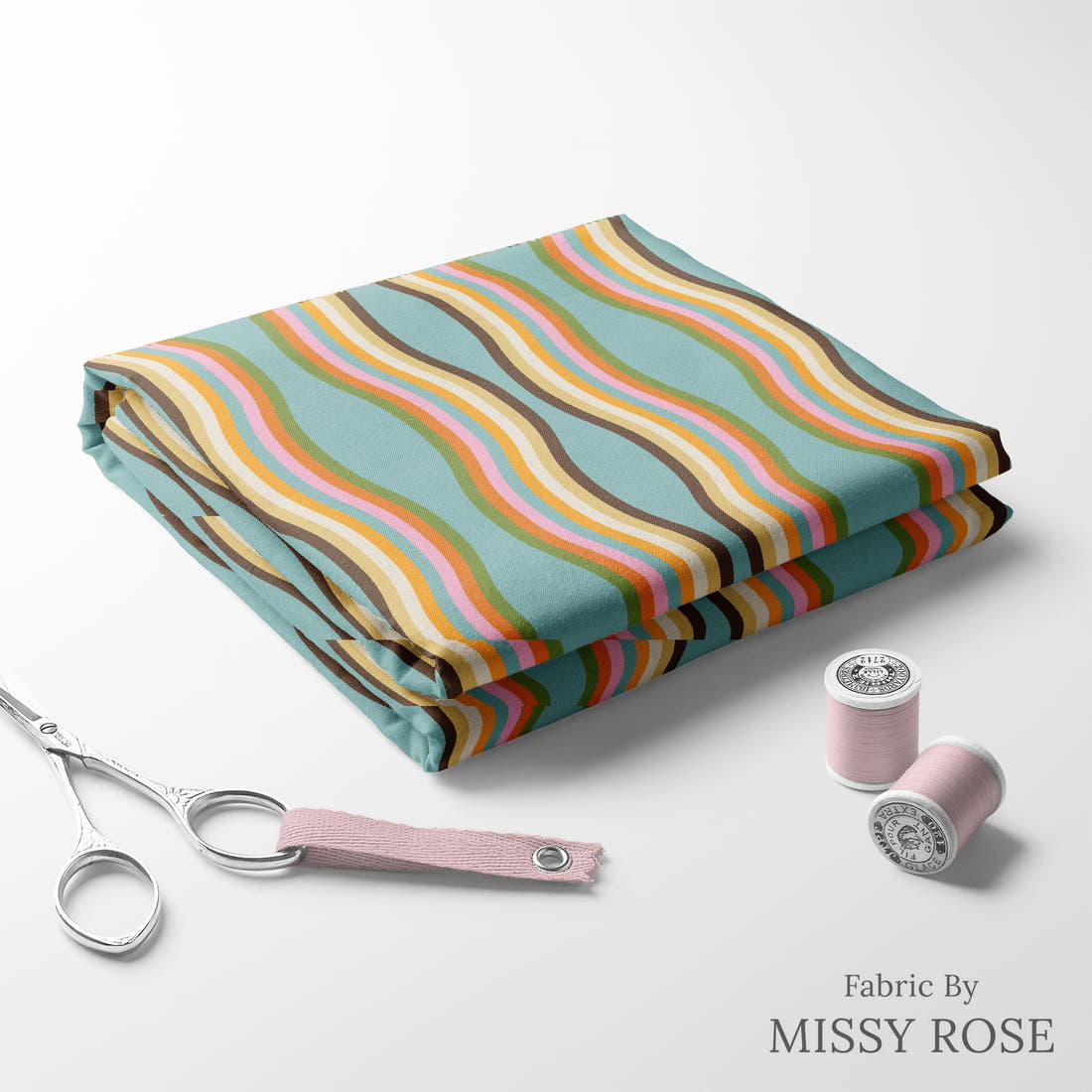 Kristina Forrest 163 folded fabric stack with matching thread - pre-order fabric Australia | Fabric by Missy Rose