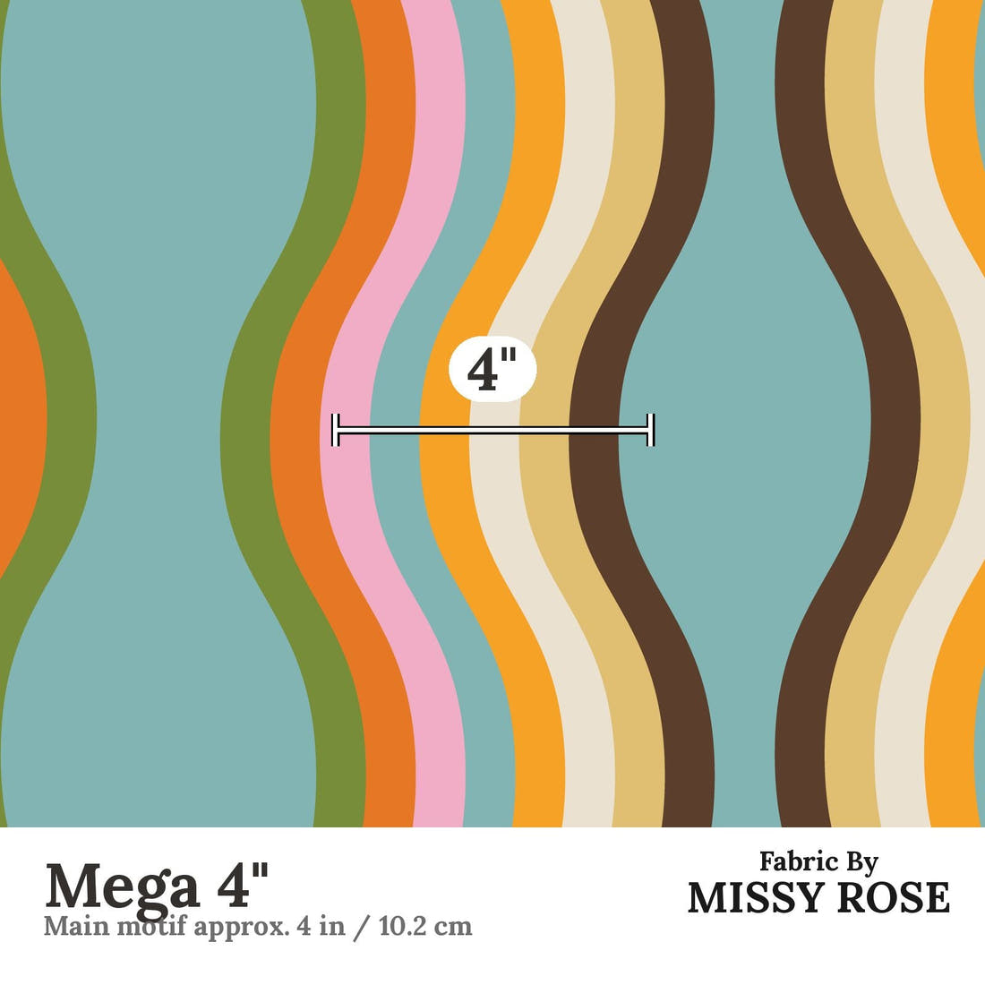Kristina Forrest 163 Mega 4 inch print scale guide | Fabric by Missy Rose