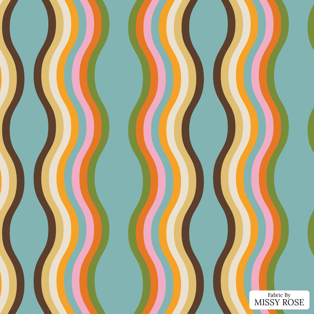 Kristina Forrest 163 - flat view of the print, zoom in for detail | Fabric by Missy Rose