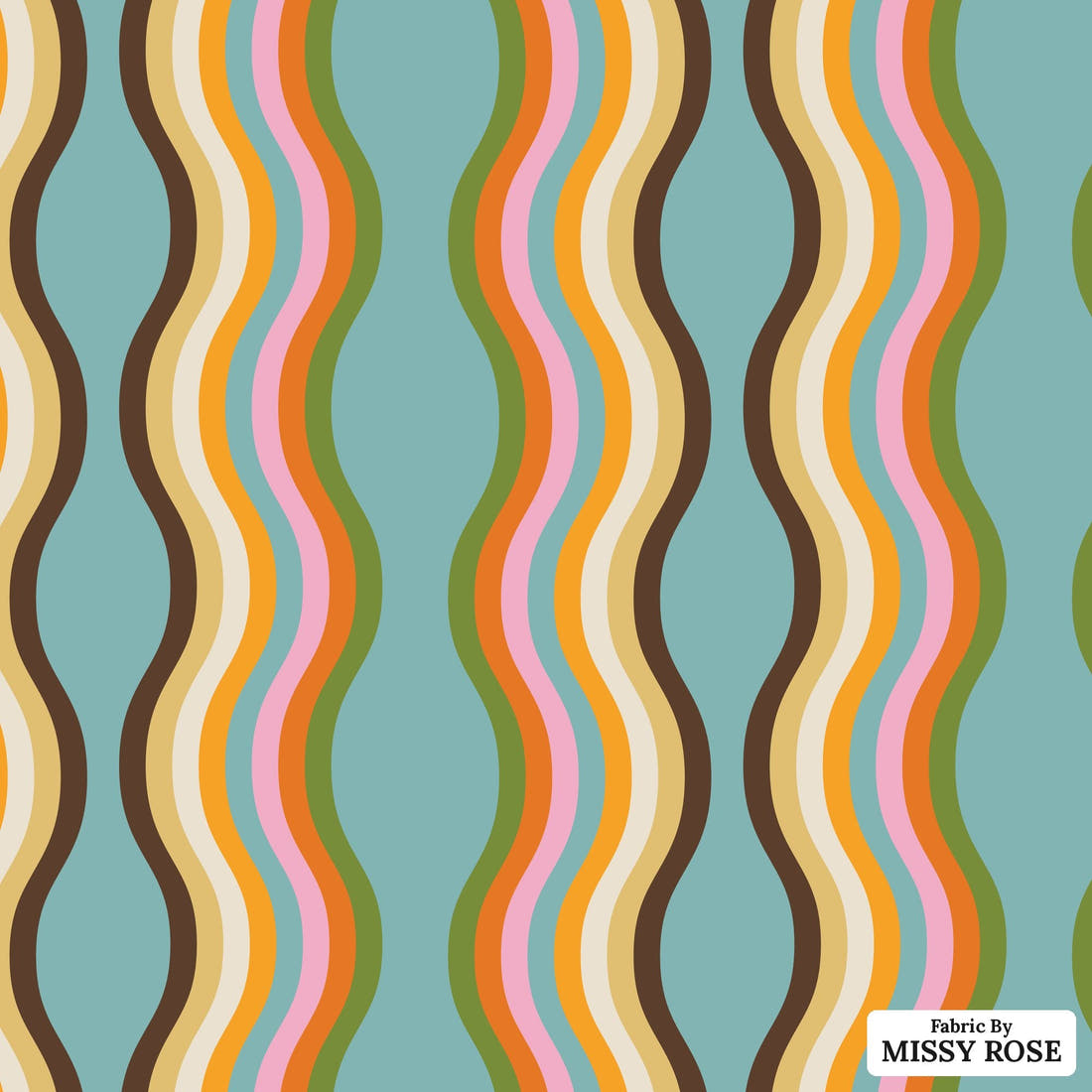 Kristina Forrest 163 - flat view of the print, zoom in for detail | Fabric by Missy Rose