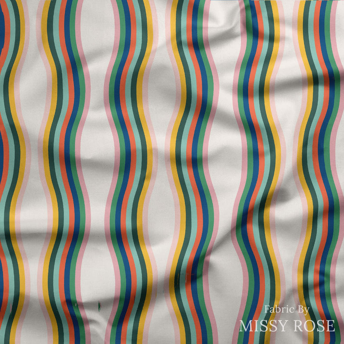 Kristina Forrest 164 draped fabric mockup - custom printed fabric by the metre | Fabric by Missy Rose