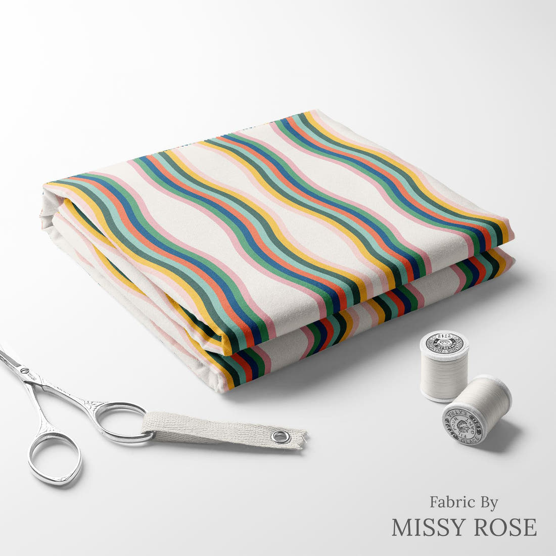 Kristina Forrest 164 folded fabric stack with matching thread - pre-order fabric Australia | Fabric by Missy Rose
