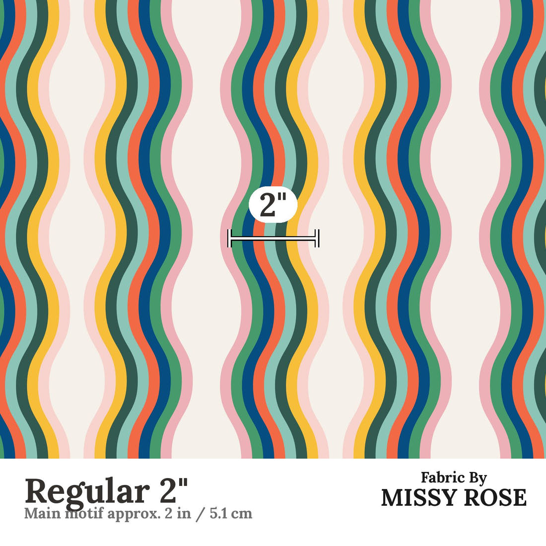 Kristina Forrest 164 Regular 2 inch print scale guide | Fabric by Missy Rose