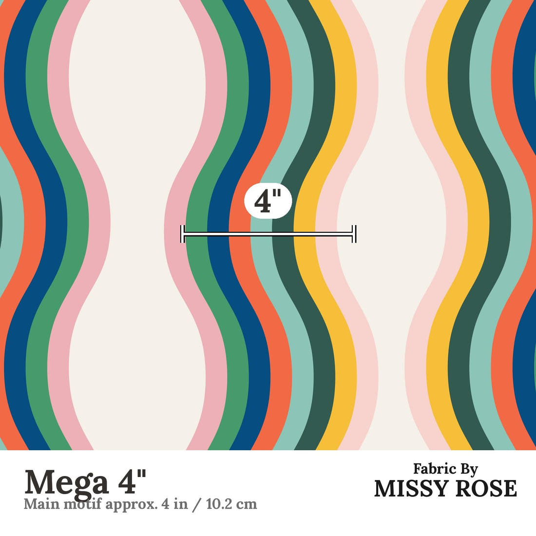 Kristina Forrest 164 Mega 4 inch print scale guide | Fabric by Missy Rose