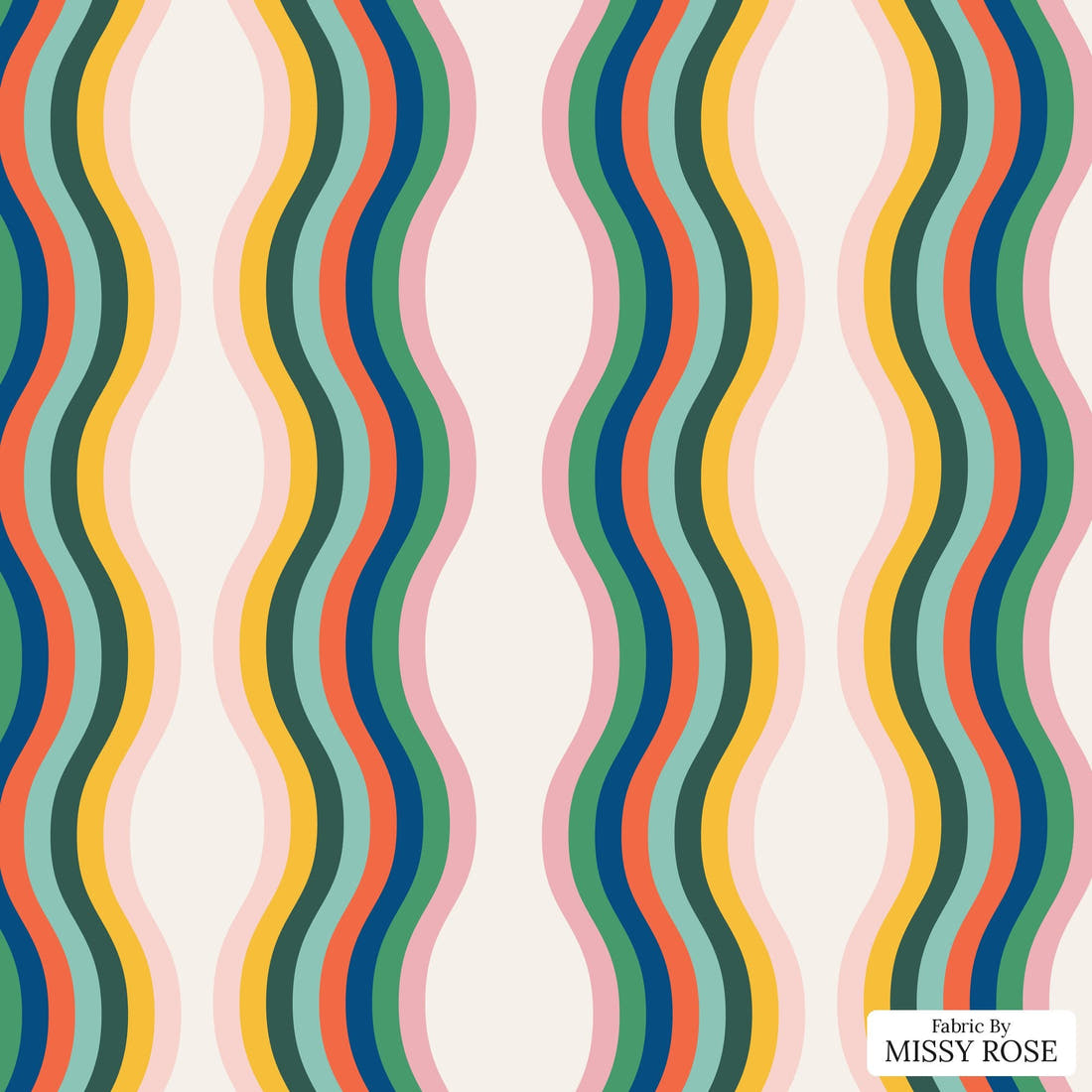 Kristina Forrest 164 - flat view of the print, zoom in for detail | Fabric by Missy Rose