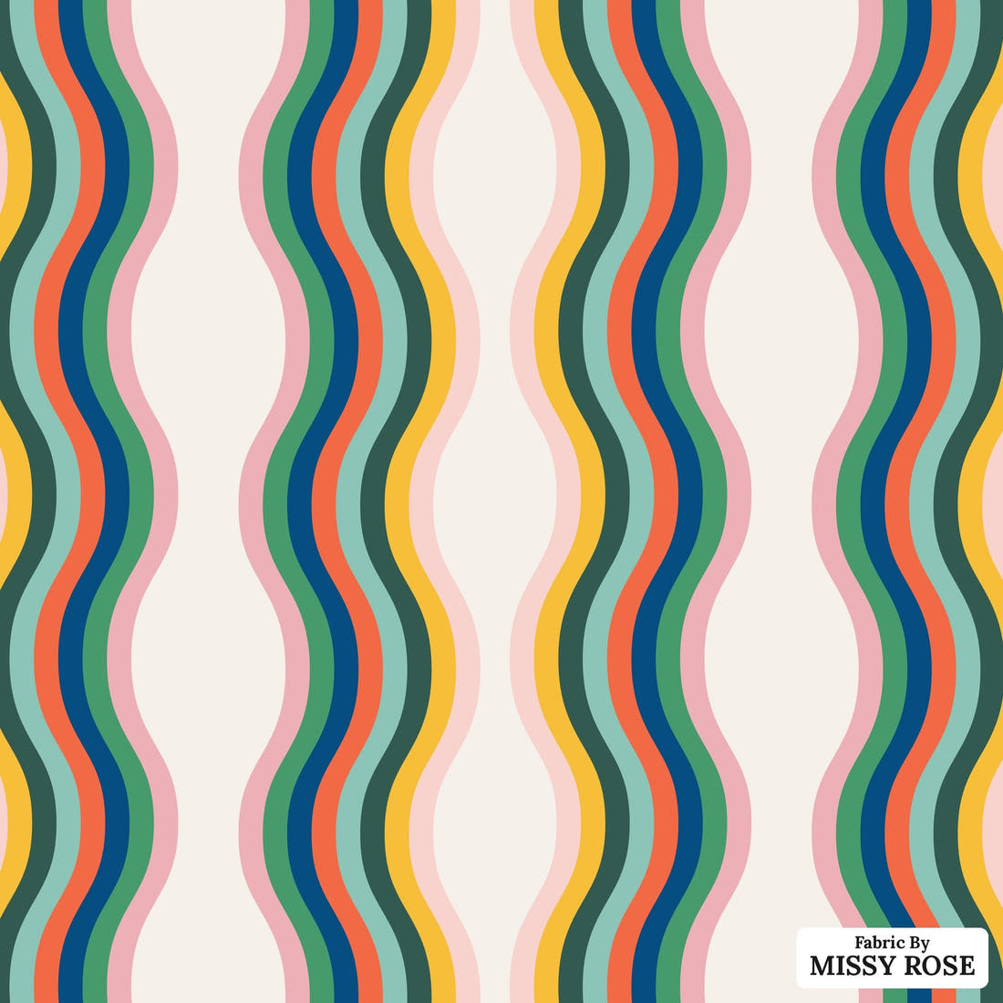 Kristina Forrest 164 - flat view of the print, zoom in for detail | Fabric by Missy Rose