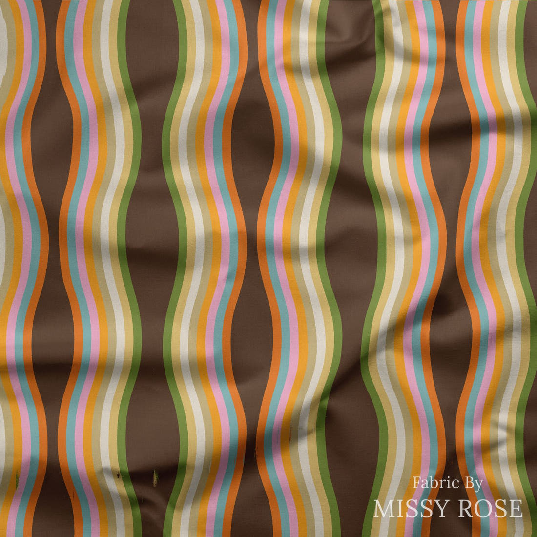 Kristina Forrest 165 draped fabric mockup - custom printed fabric by the metre | Fabric by Missy Rose