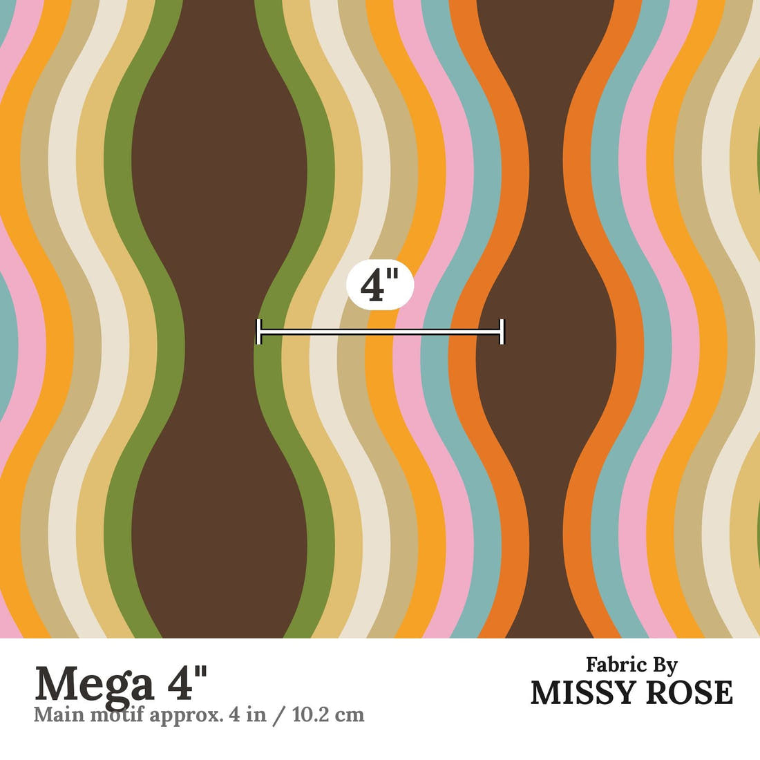 Kristina Forrest 165 Mega 4 inch print scale guide | Fabric by Missy Rose