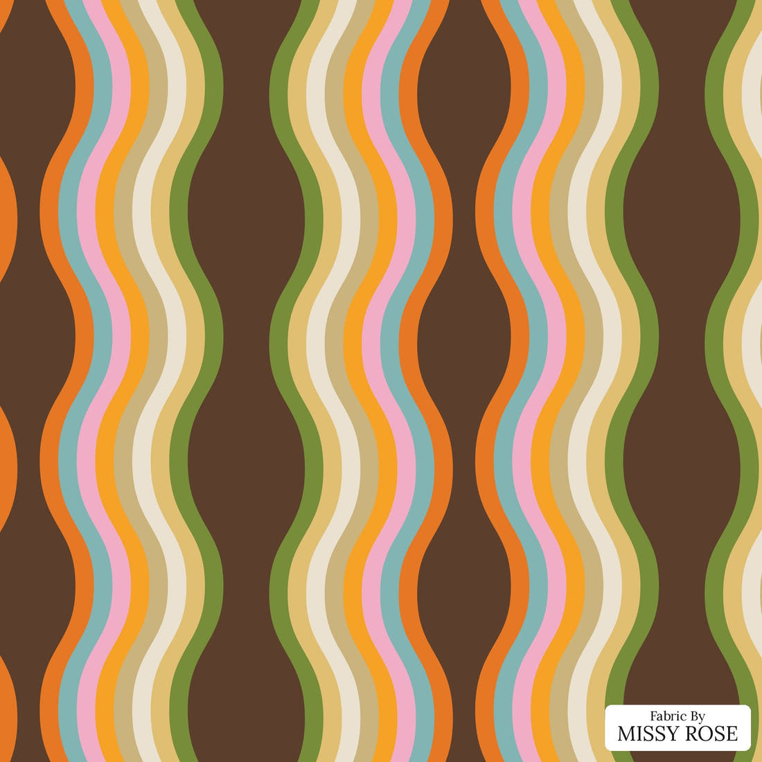Kristina Forrest 165 - flat view of the print, zoom in for detail | Fabric by Missy Rose