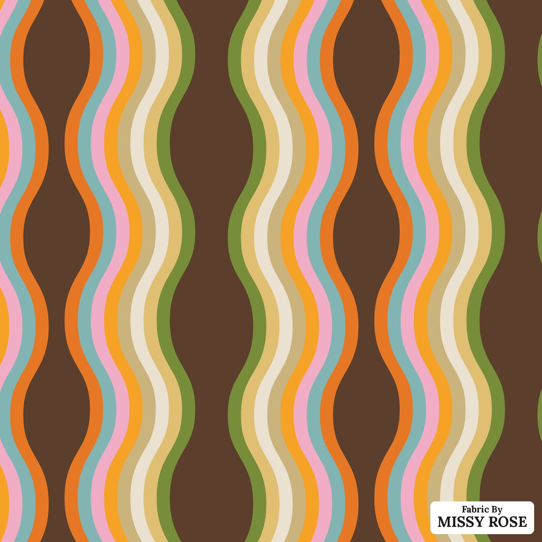 Kristina Forrest 165 - flat view of the print, zoom in for detail | Fabric by Missy Rose