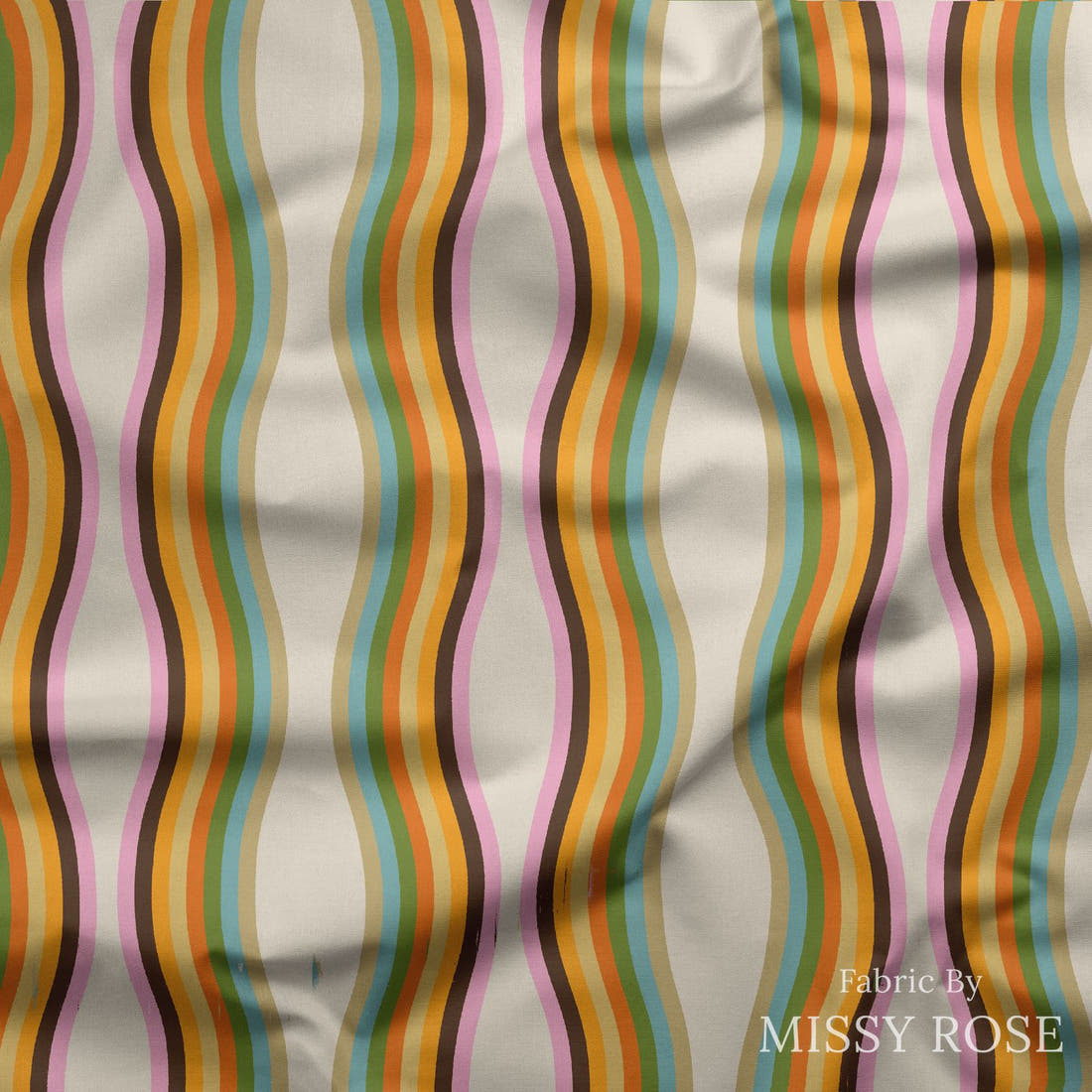 Kristina Forrest 166 draped fabric mockup - custom printed fabric by the metre | Fabric by Missy Rose