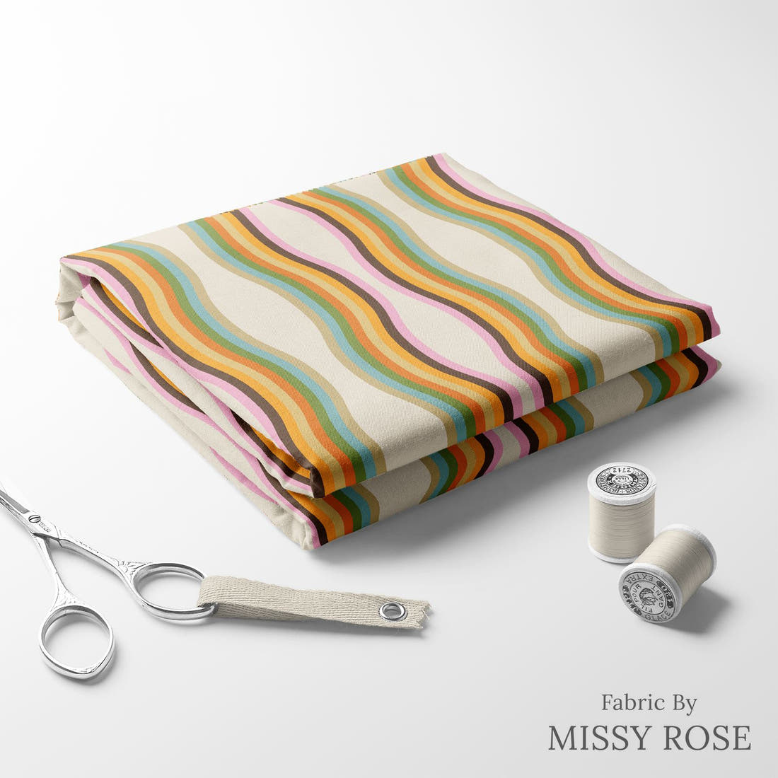 Kristina Forrest 166 folded fabric stack with matching thread - pre-order fabric Australia | Fabric by Missy Rose