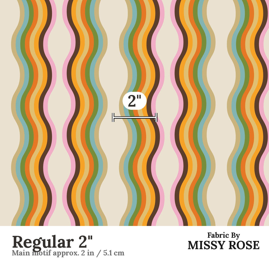 Kristina Forrest 166 Regular 2 inch print scale guide | Fabric by Missy Rose