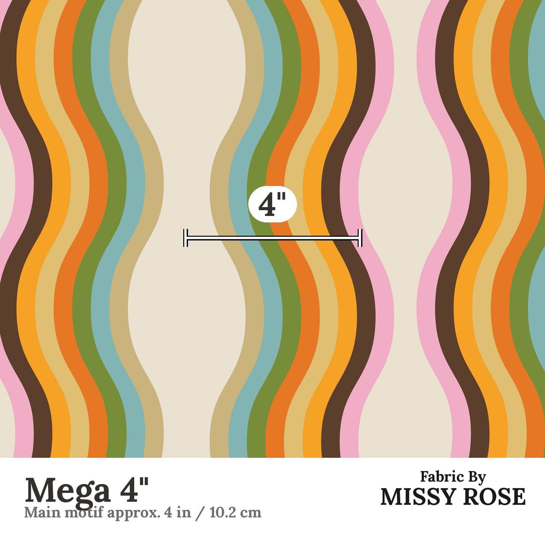 Kristina Forrest 166 Mega 4 inch print scale guide | Fabric by Missy Rose