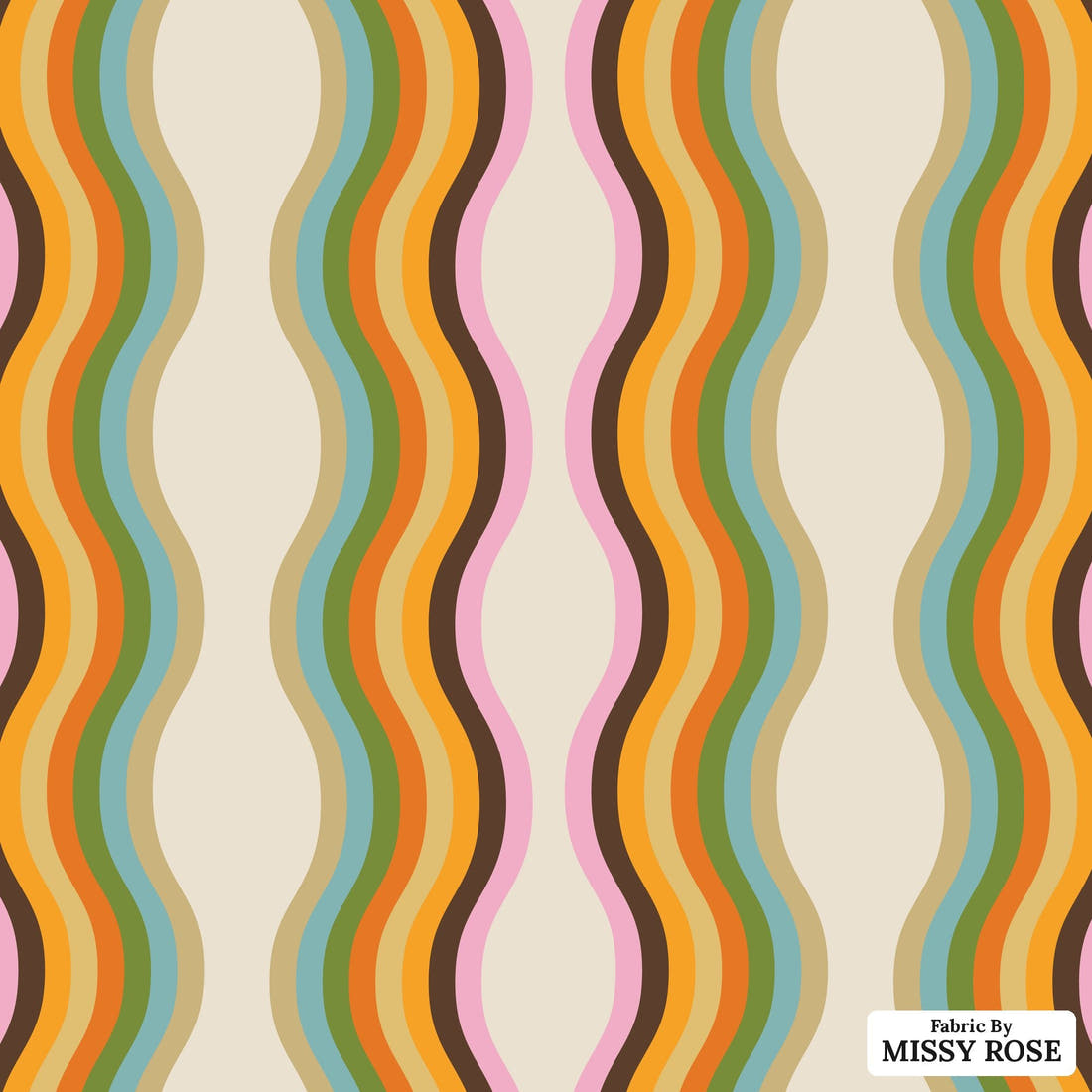 Kristina Forrest 166 - flat view of the print, zoom in for detail | Fabric by Missy Rose