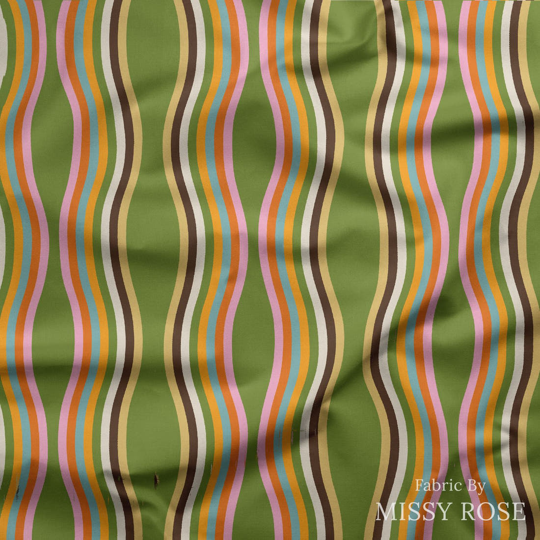 Kristina Forrest 167 draped fabric mockup - custom printed fabric by the metre | Fabric by Missy Rose