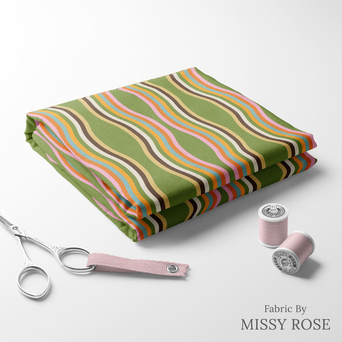 Kristina Forrest 167 folded fabric stack with matching thread - pre-order fabric Australia | Fabric by Missy Rose
