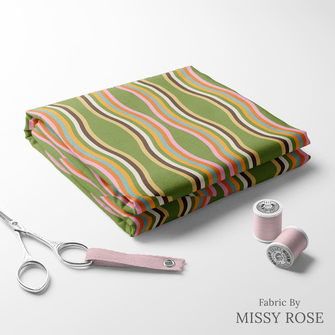 Kristina Forrest 167 folded fabric stack with matching thread - pre-order fabric Australia | Fabric by Missy Rose